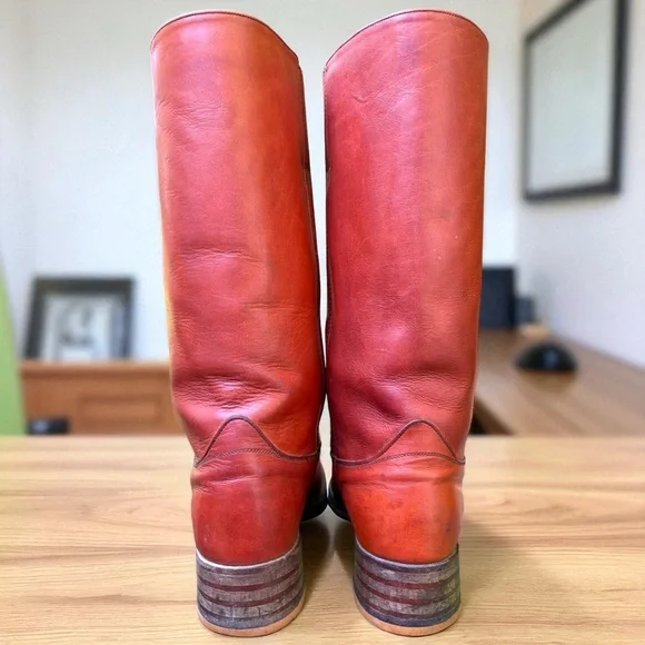 Levi’s-Rare Vintage 70’s campus leather pull-on boots. Men’s 11. Cognac. EUC - Picture 13 of 16